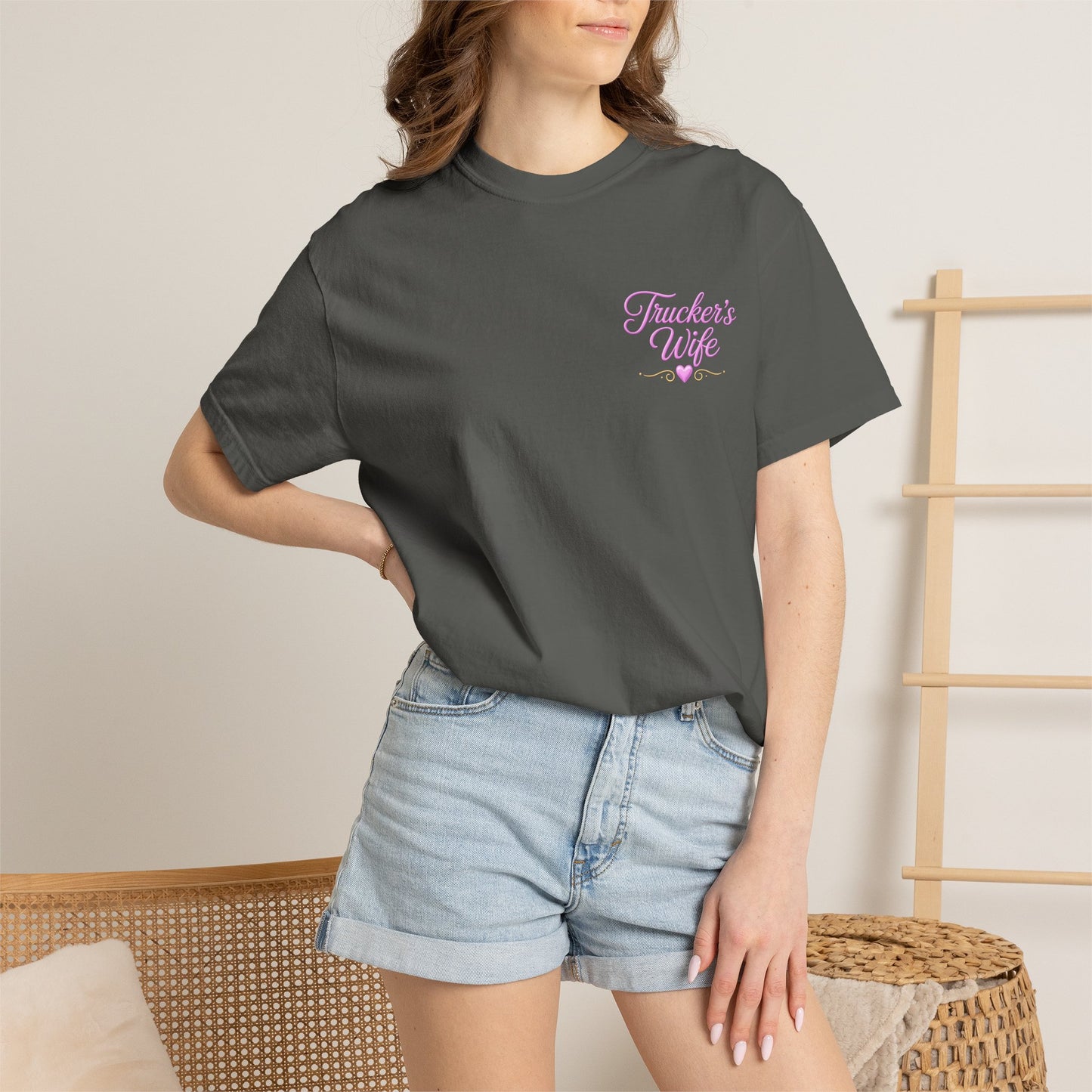 Loving a Truck Driver T-shirt | Soft Is Not Weak Back Graphic