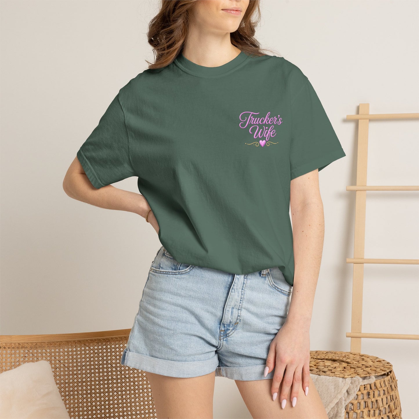 Loving a Truck Driver T-shirt | Soft Is Not Weak Back Graphic