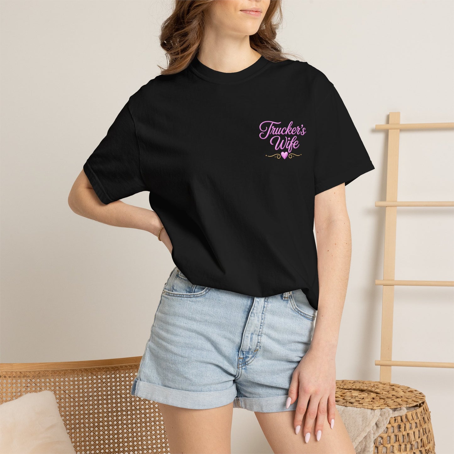 Loving a Truck Driver T-shirt | Soft Is Not Weak Back Graphic